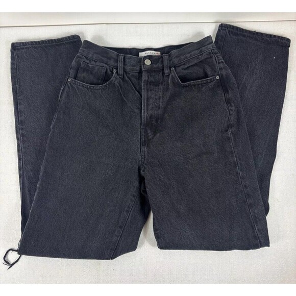 Pacsun Women's Size 26 Black Dad Jean Distressed‎ Knee Holes - Picture 1 of 16